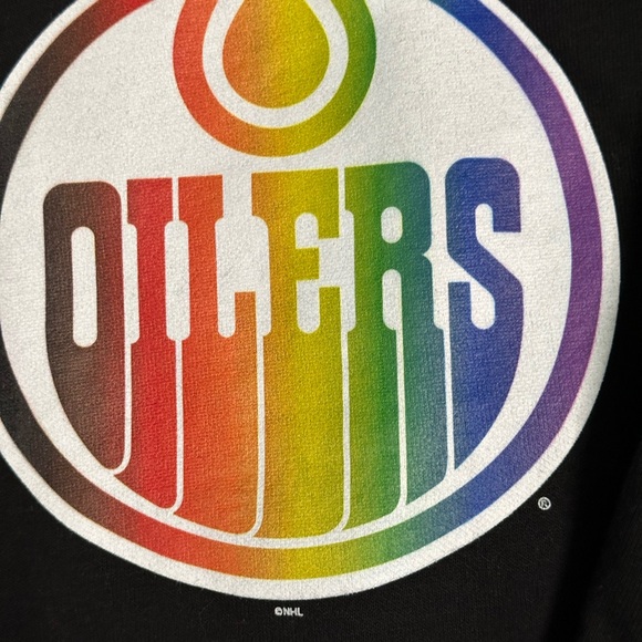 Fanatics Women’s NHL Rainbow Oilers Hoodie Size - Size Medium - NWT! - Picture 3 of 3